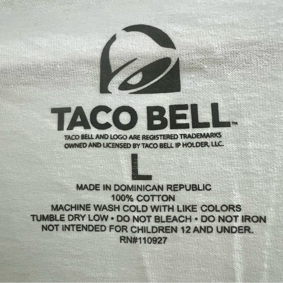 Taco Bell Retro 90s Pop Art Graphic T Shirt Size L Licensed Unisex Streetwear - Picture 4 of 5